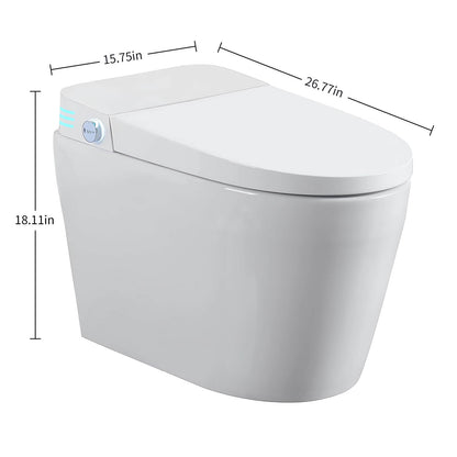 S61 White Smart Toilet Dimensions and Specifications