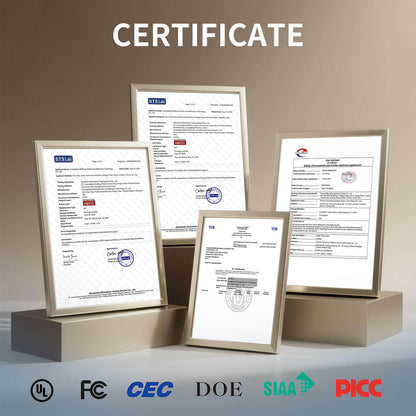 S61-White Tankless Smart Bidet Toilet Certification Certificate