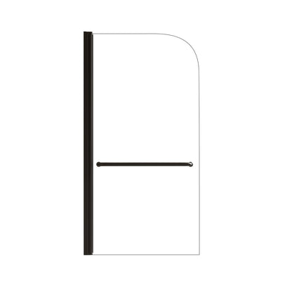 SGCC tempered glass black pivot shower screen