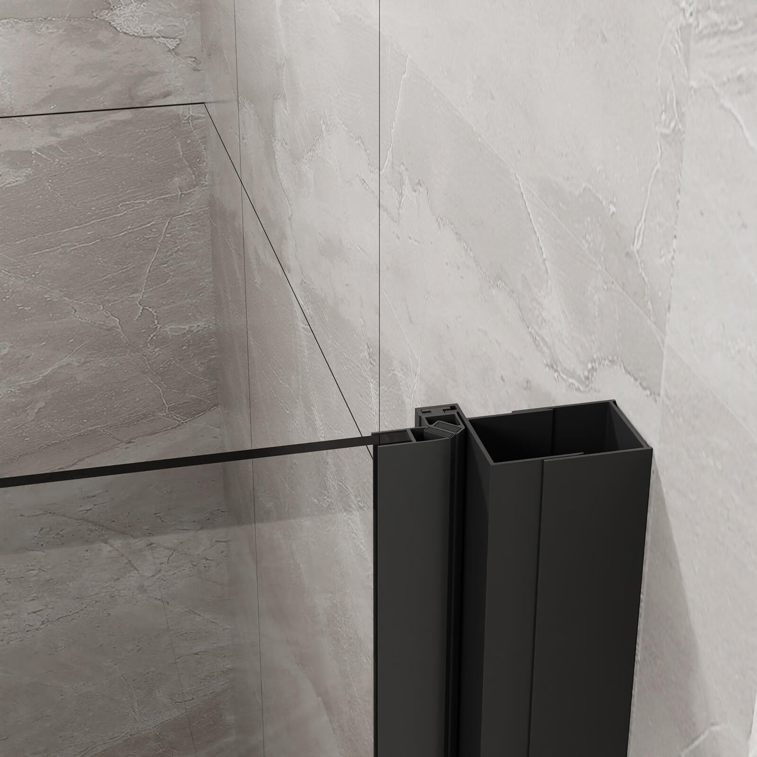 SGCC tempered glass pivot door for shower with acrylic base