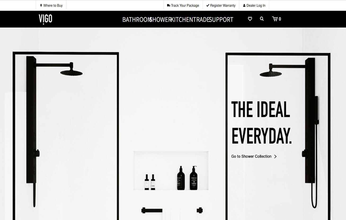 Screenshot of VIGO's official website homepage