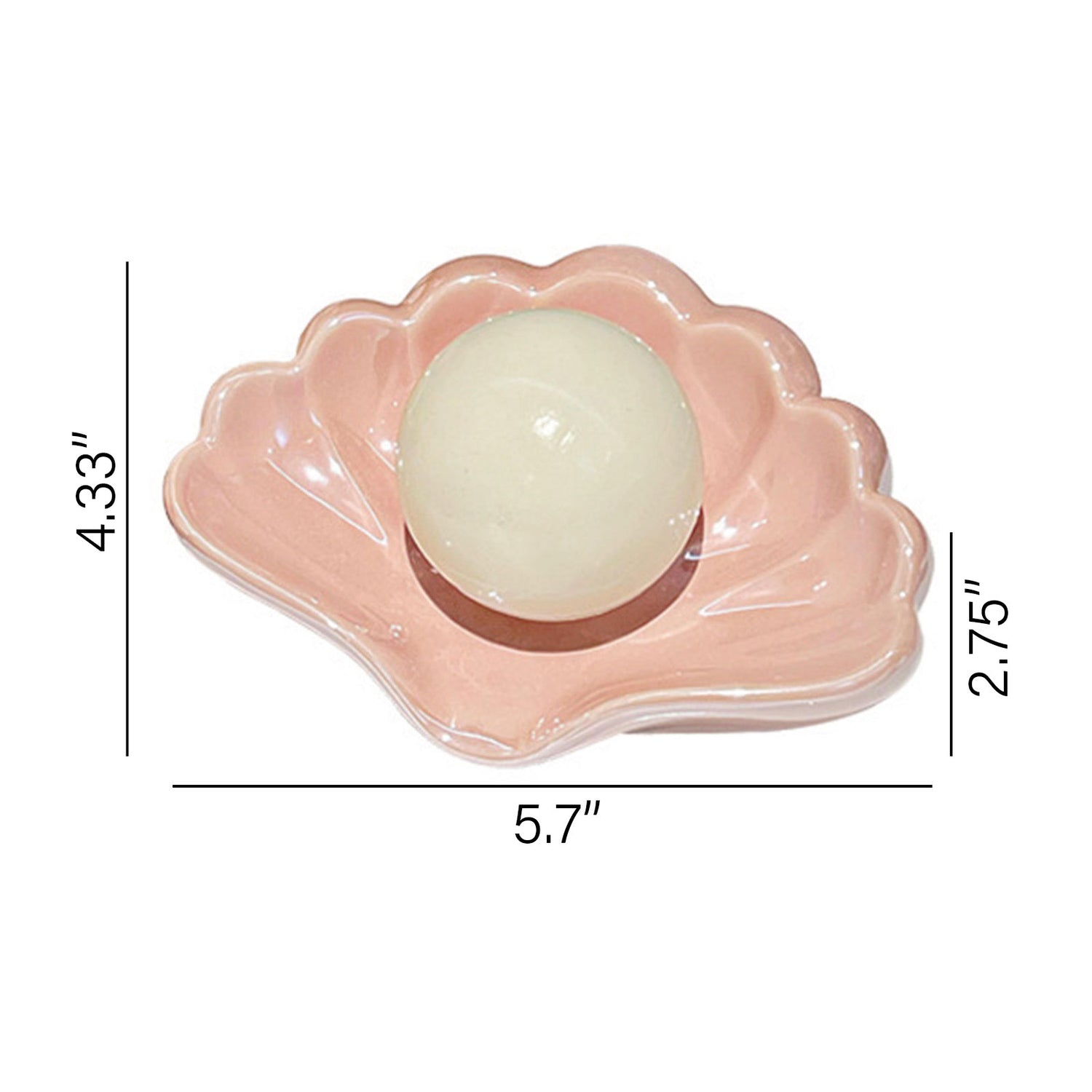 Self-draining ceramic soap dish keeping bar soap dry and clean