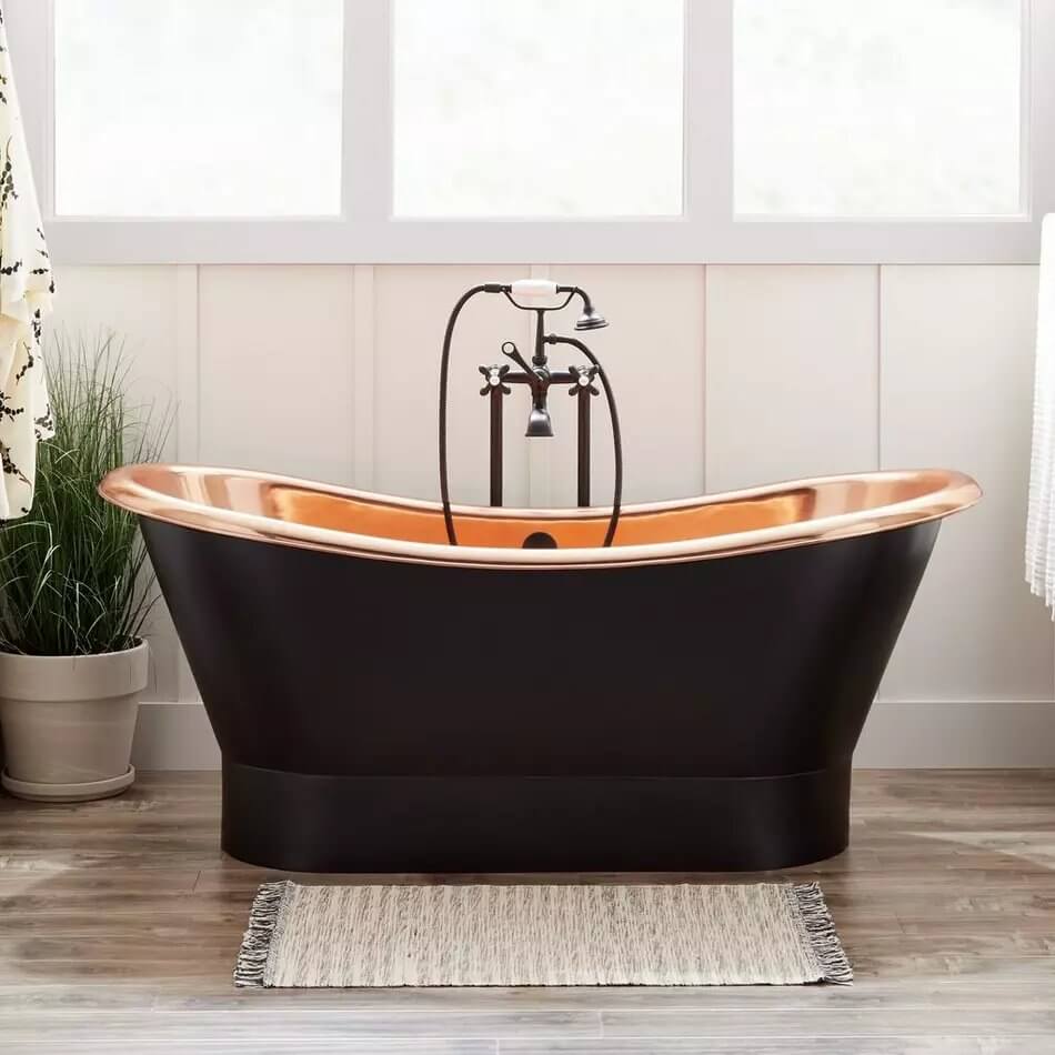 Signature Hardware's best-selling copper bathtub Thaine