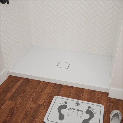 Single threshold 60x36 acrylic shower base with slip resistant texture