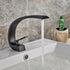 Geometric Shapes Brass Bathroom Faucet, Single Hole & Three Elegant Colors