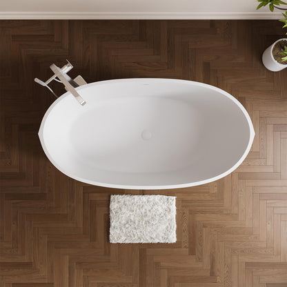 Sleek and elegant 65 inch stone resin bathtub