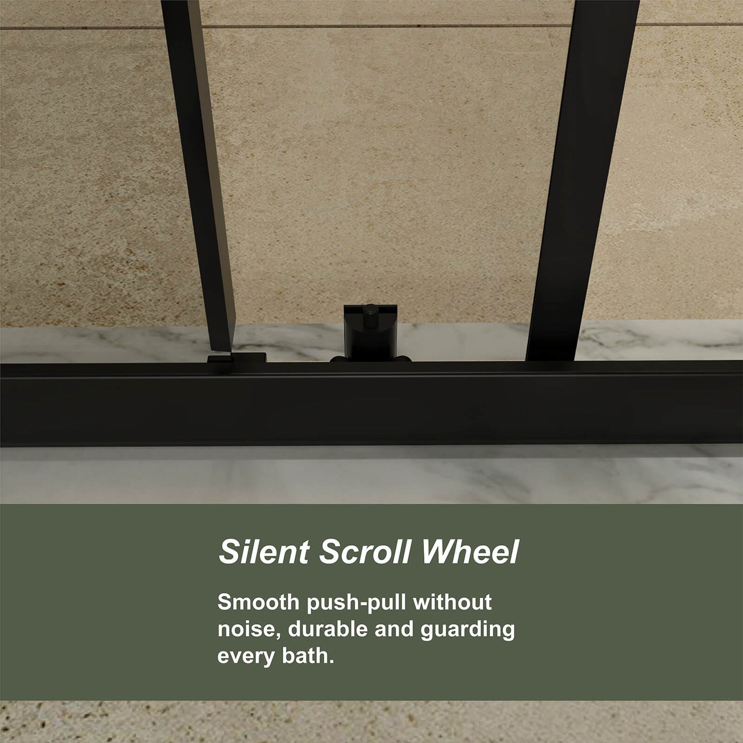 Smooth glide zinc alloy rollers on top track