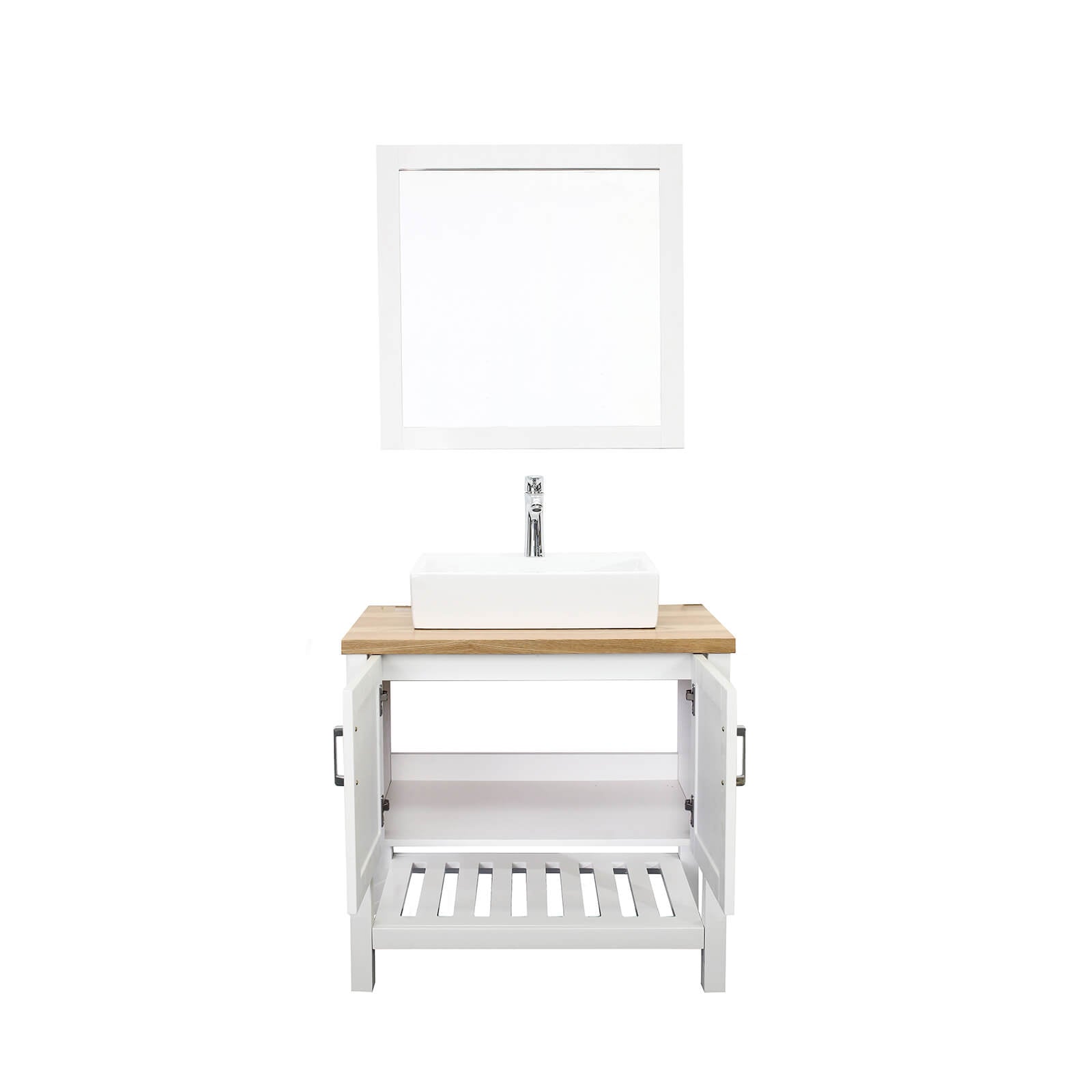 32&quot; Freestanding Vessel Vanity with Solid Wood Structure