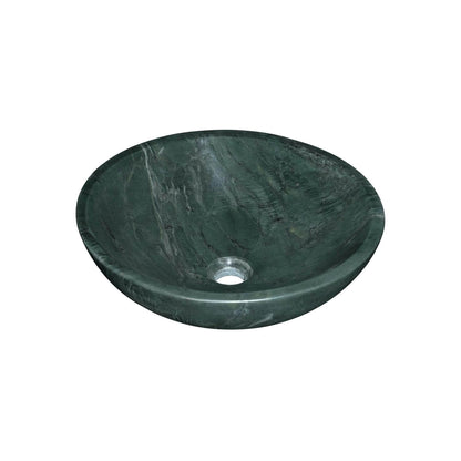 16" Green Marble Round Above-Counter Bathroom Sink