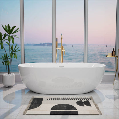 Spa grade air bubble tub with smooth acrylic finish