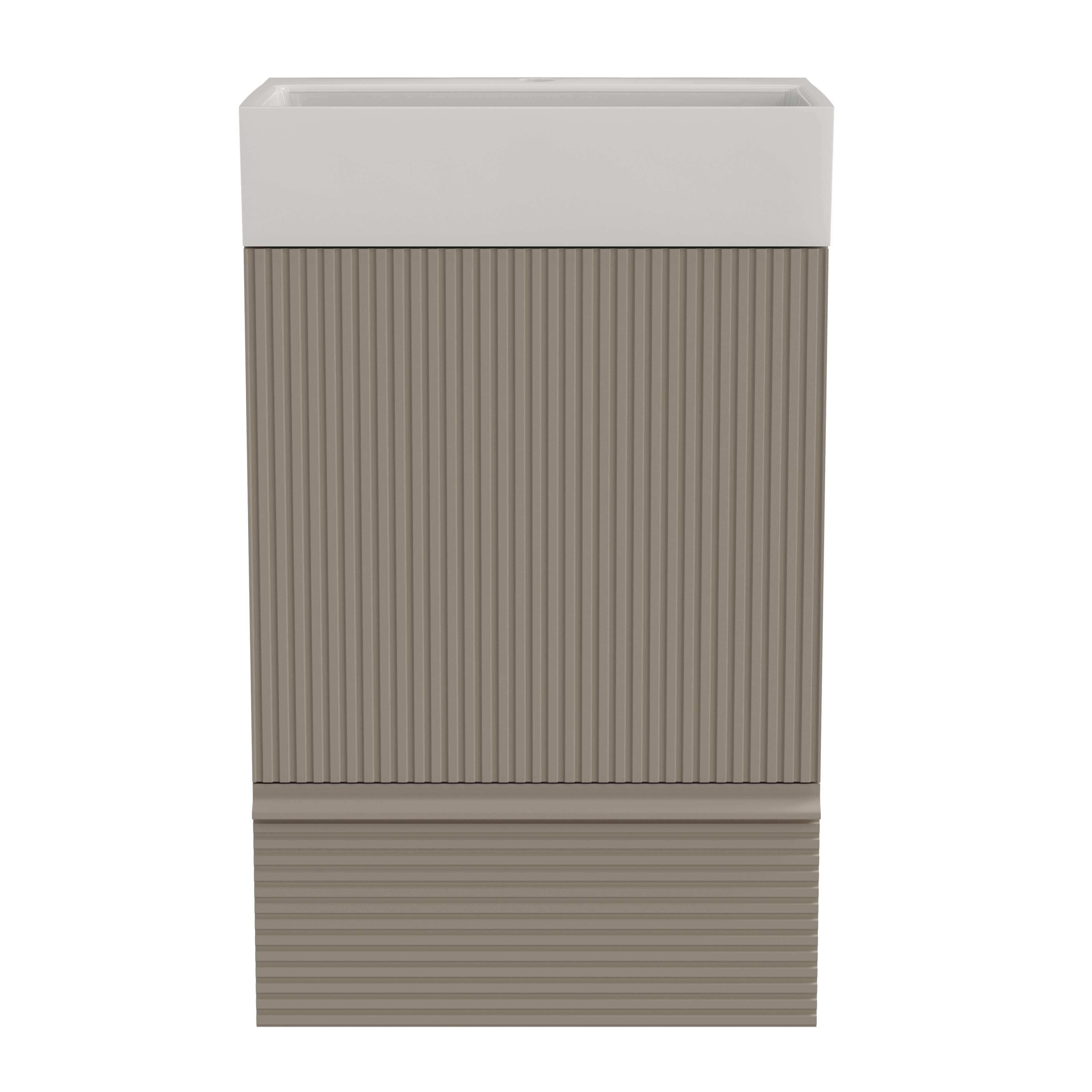 Space saving 20 vanity with eco friendly E1 MDF construction