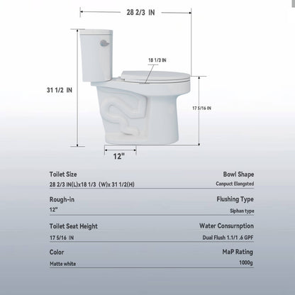 Specifications of Toilet W3192GTP279681