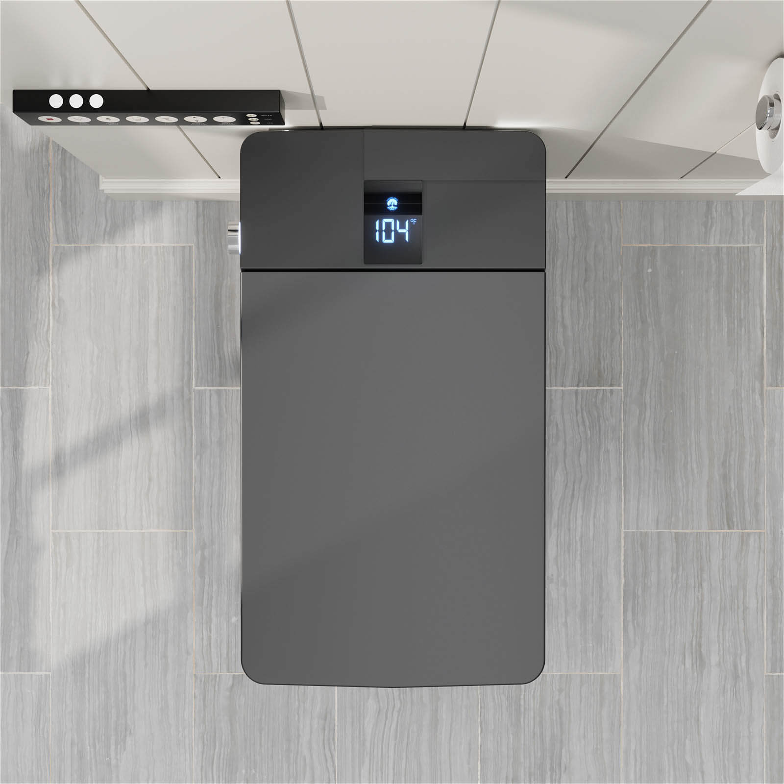Square Floor Mounted Square Smart Toilet with bidet