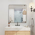 Square black framed bathroom mirror for vanity