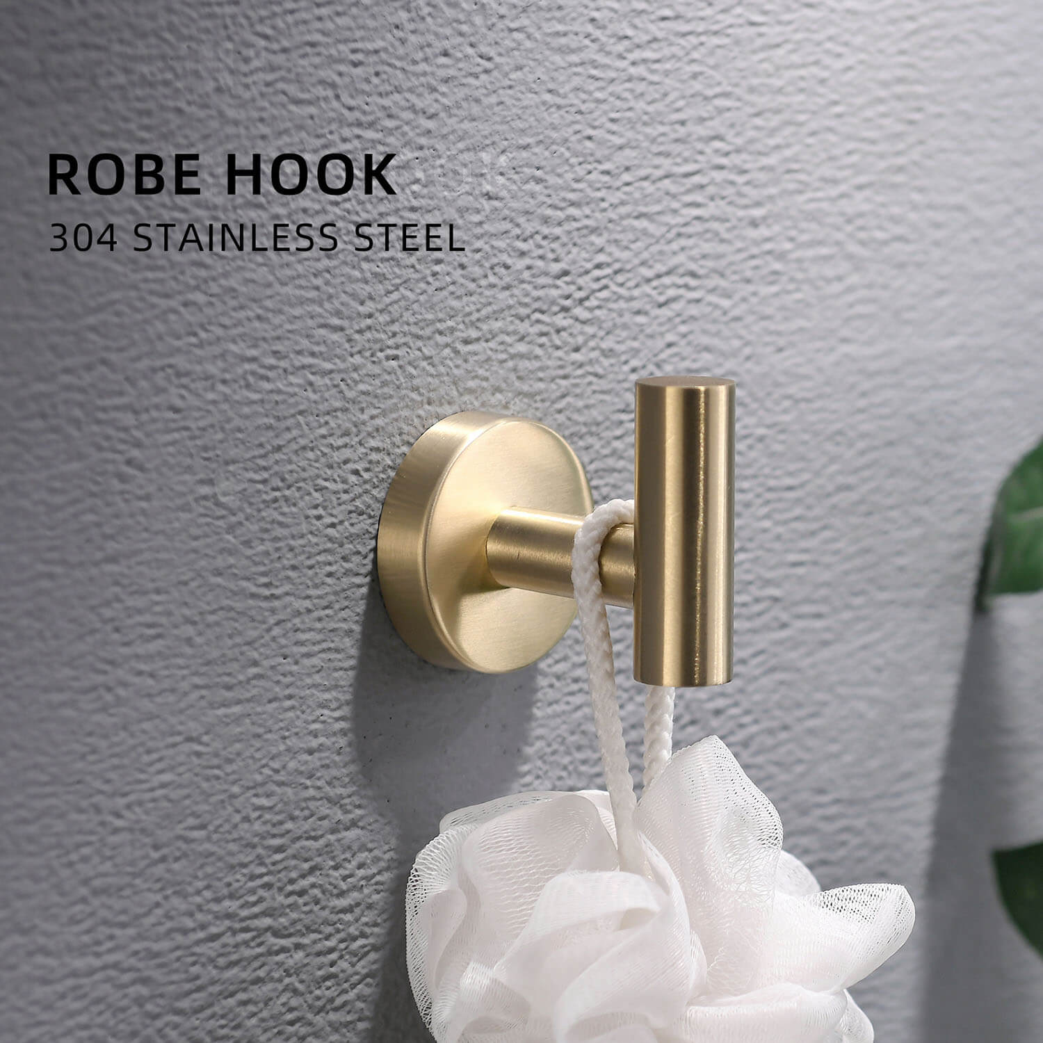 Stainless Steel Brushed Gold Bathroom Hardware hook