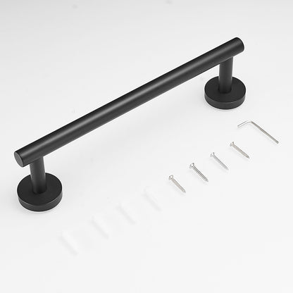 Stainless Steel Matte Black Bathroom Hardware Set and install fittings