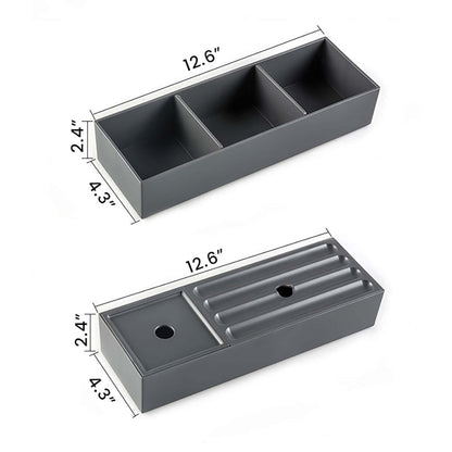 Storage Box Dimensions Diagram for 24 Inch Striped Black Bathroom Vanity with Ceramic Sink