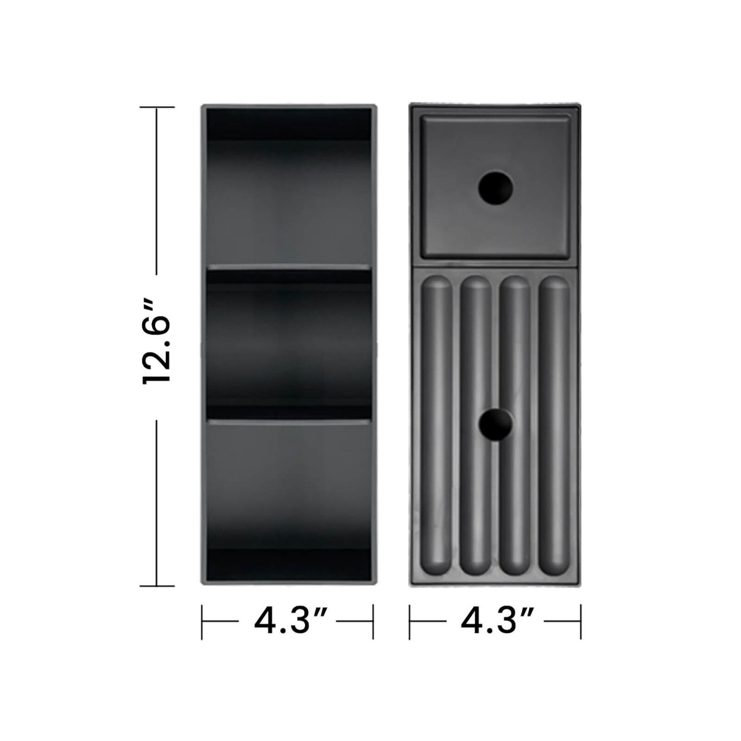 Storage Box Dimensions for 30 inch Floating Oak Bathroom Vanity with Integrated Sink