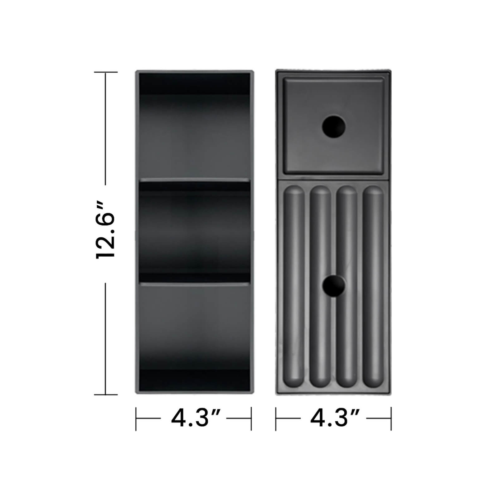 Storage Box Dimensions for 30 inch Floating Oak Bathroom Vanity with Integrated Sink