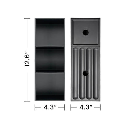 Storage Box Dimensions for 30 inch Floating Oak Bathroom Vanity with Integrated Sink