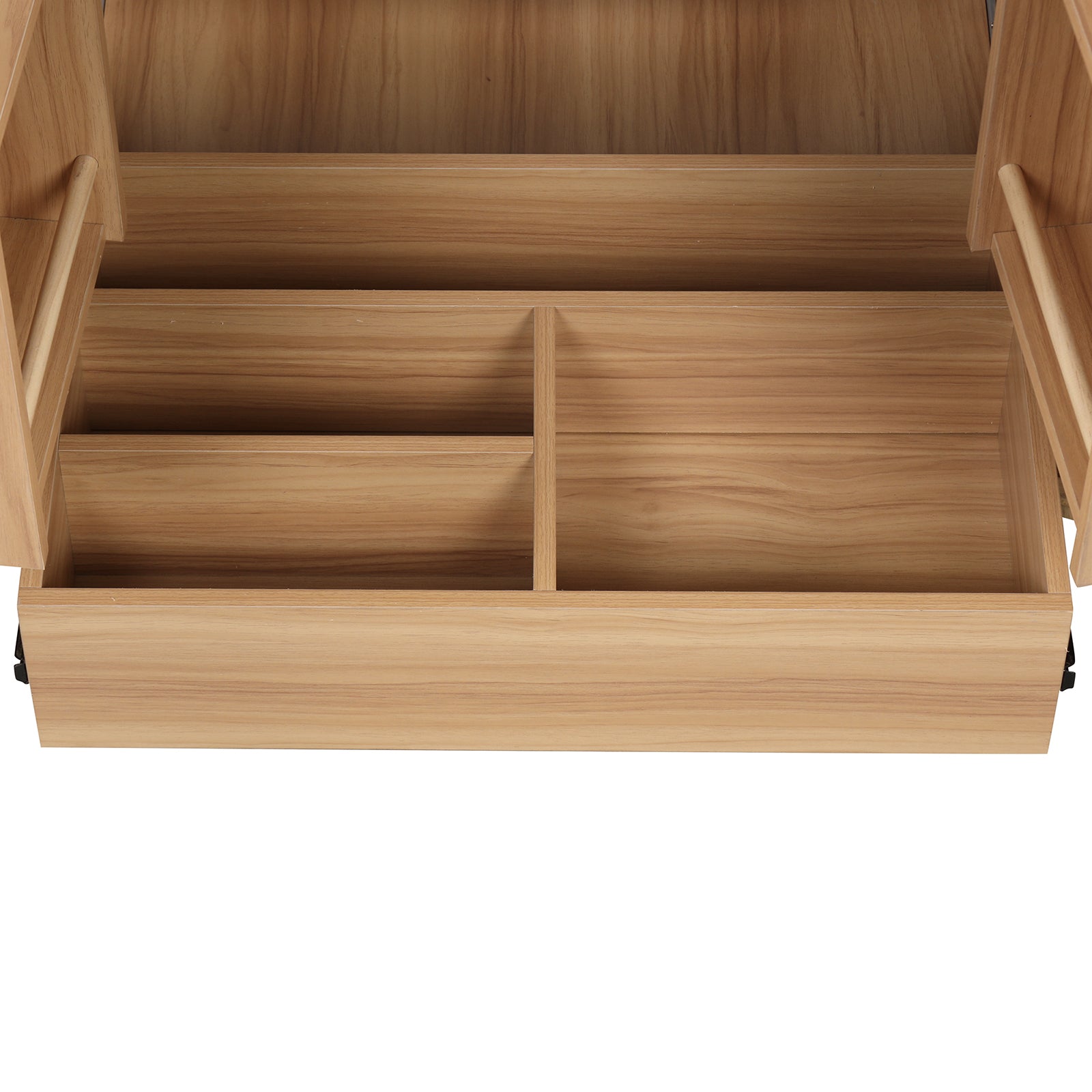 Stylish 30 inch vanity with partitioned storage compartments
