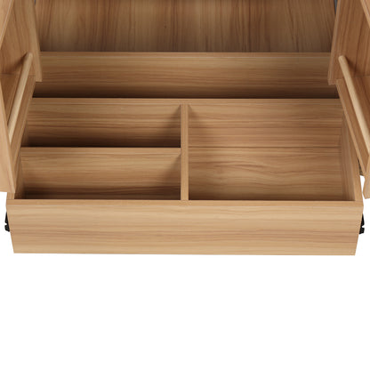 Stylish 30 inch vanity with partitioned storage compartments