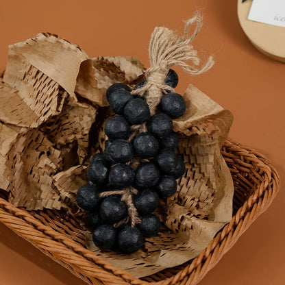 Stylish handmade soap cluster in black grape design for gifting