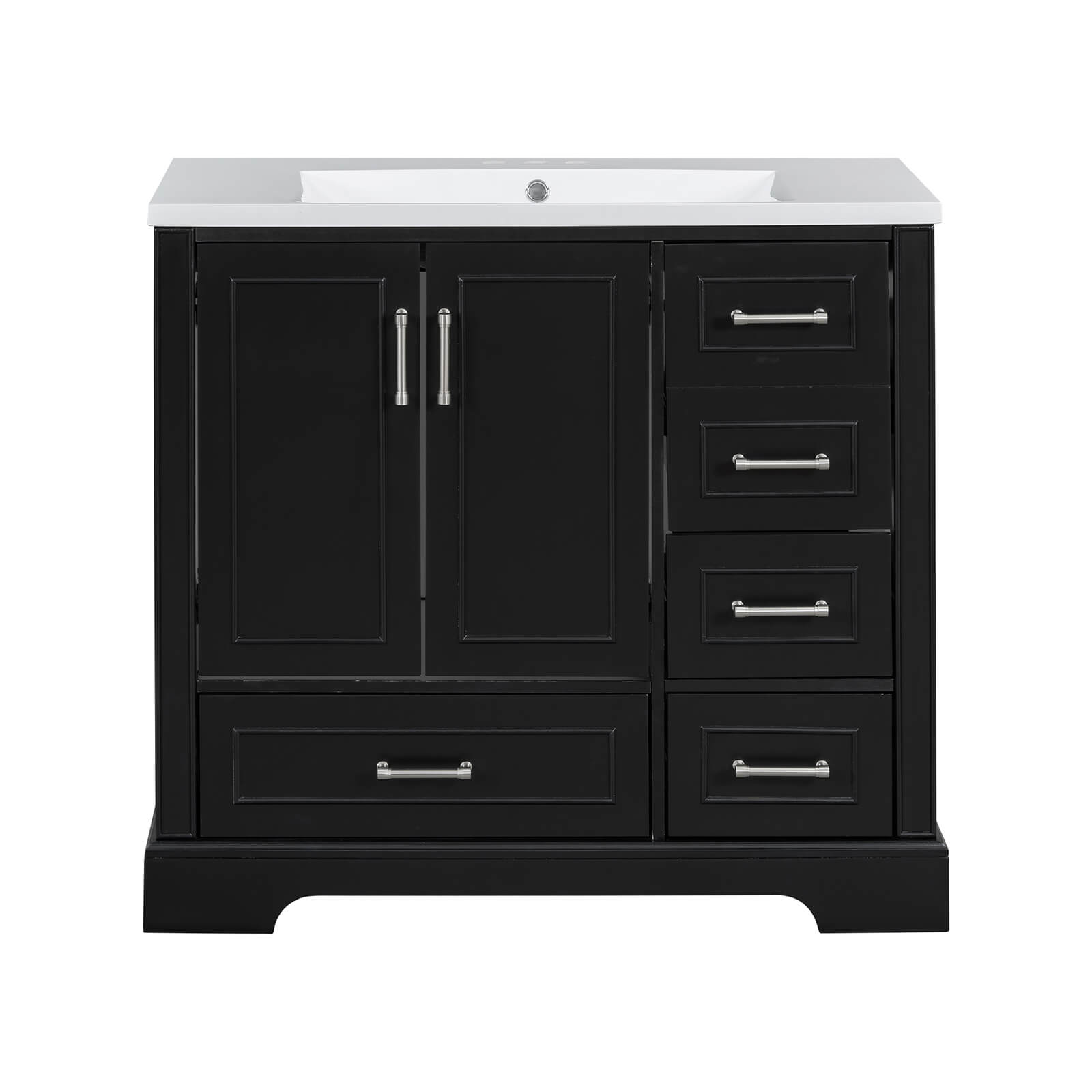Stylish black vanity for contemporary bathrooms