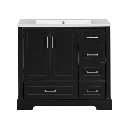 Stylish black vanity for contemporary bathrooms