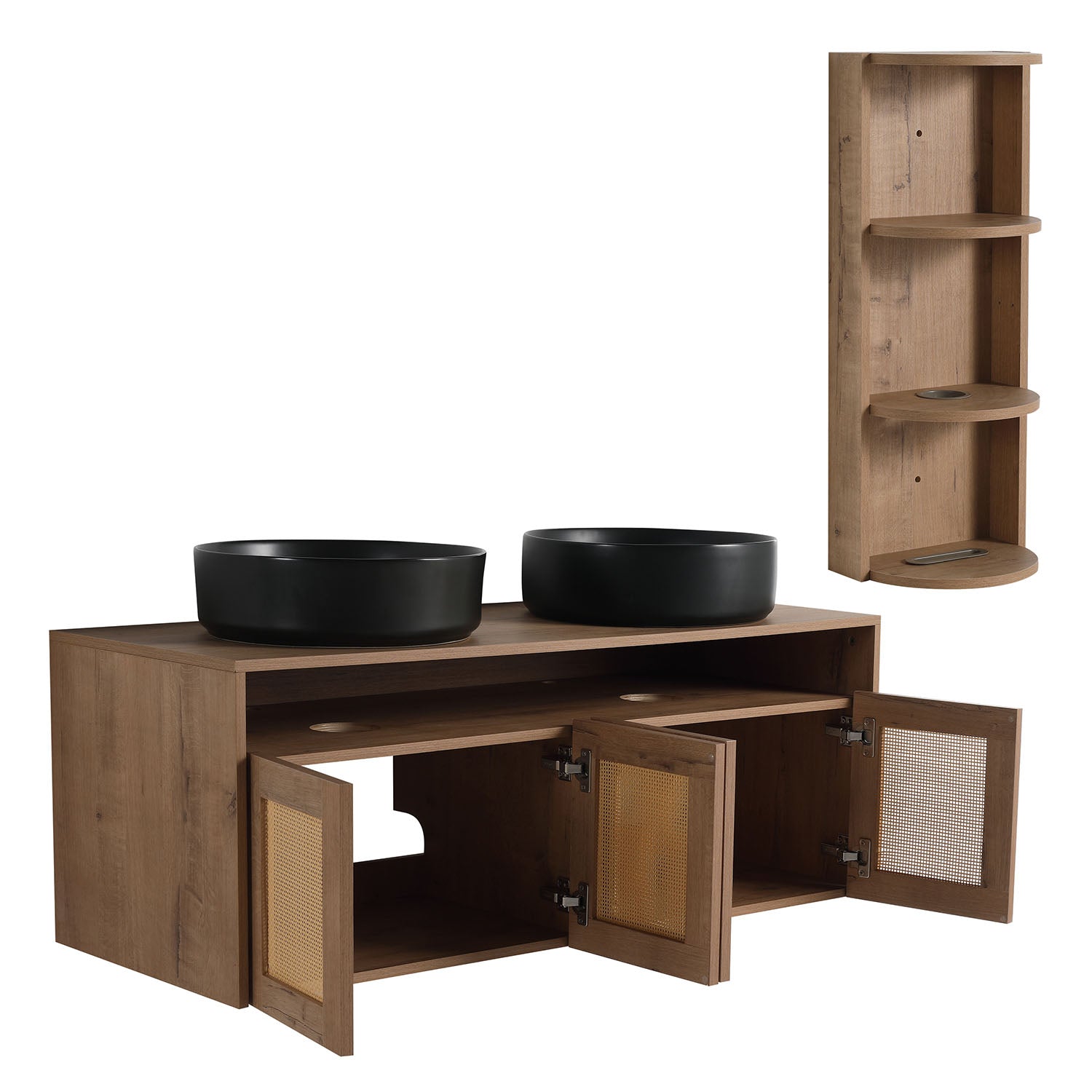 The sufficient storage space of 48 inch Floating Vanity