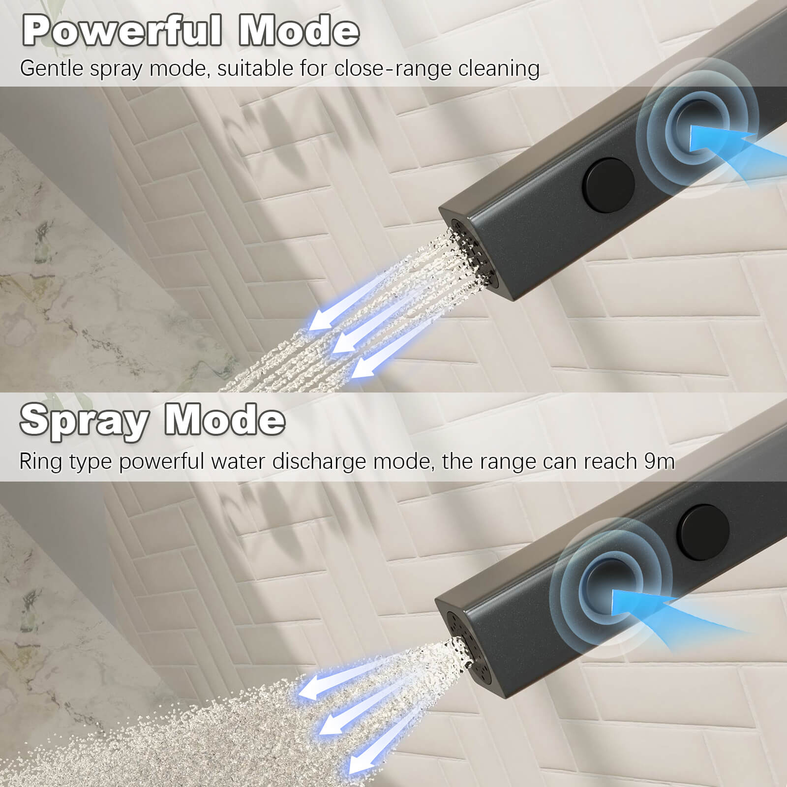 12&quot; Thermostatic Shower System with Piano Key Digital Display Ambient Lights, Tub Spout, Hand Shower, Bidet Sprayer