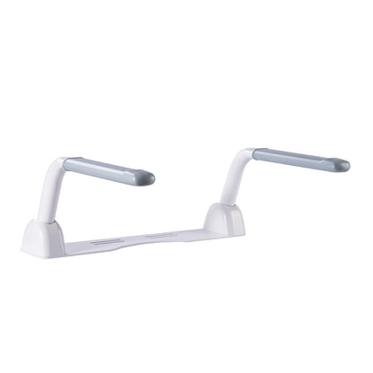 Toilet safety support rails for safe sitting and standing assistance