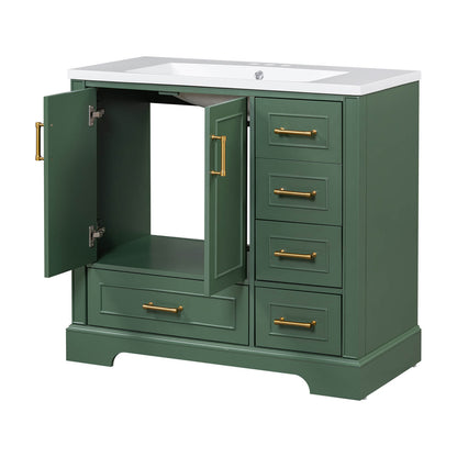 Traditional bathroom vanity with durable MDF and resin materials