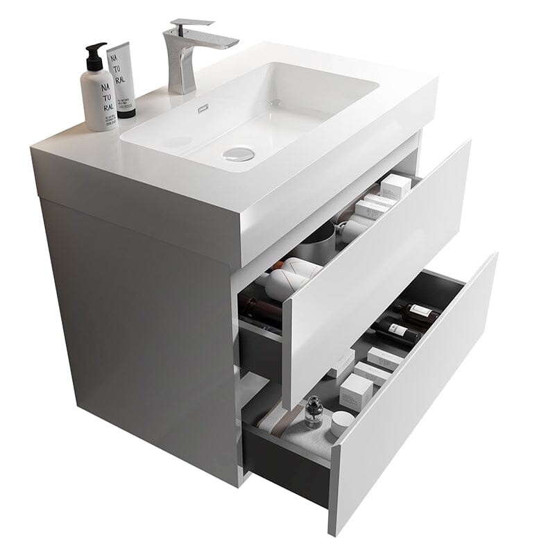 36 inch bathroom vanity white