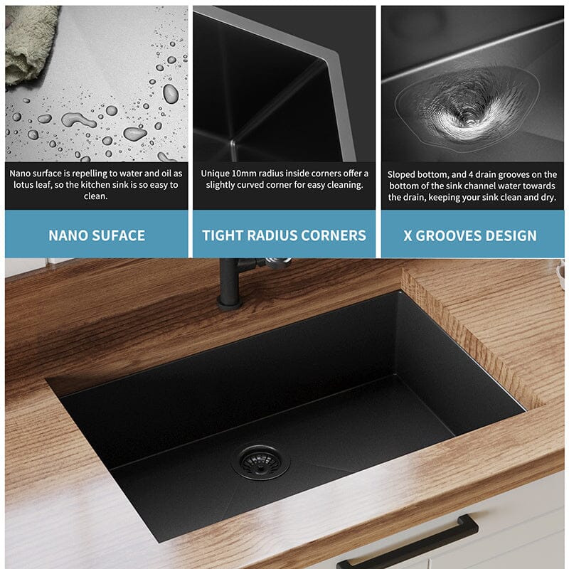 VOKIM 12-inch Bar Undermount Kitchen Sink- 12 X18 Kitchen Sink Single Bowl Stainless Steel 16 Gauge Kitchen Sink With Strainer & Bottom Grid
