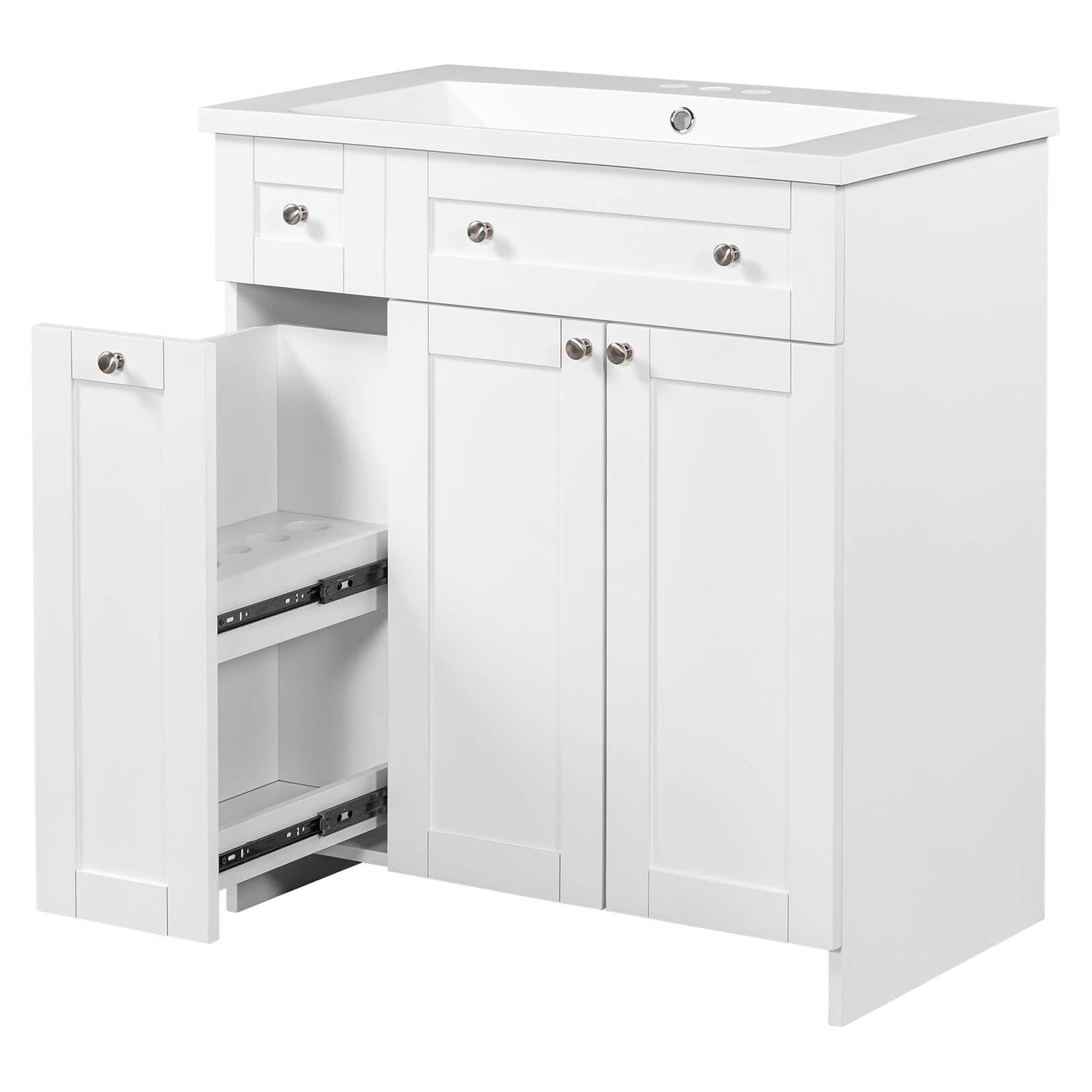 Versatile bathroom vanity suitable for all decor styles