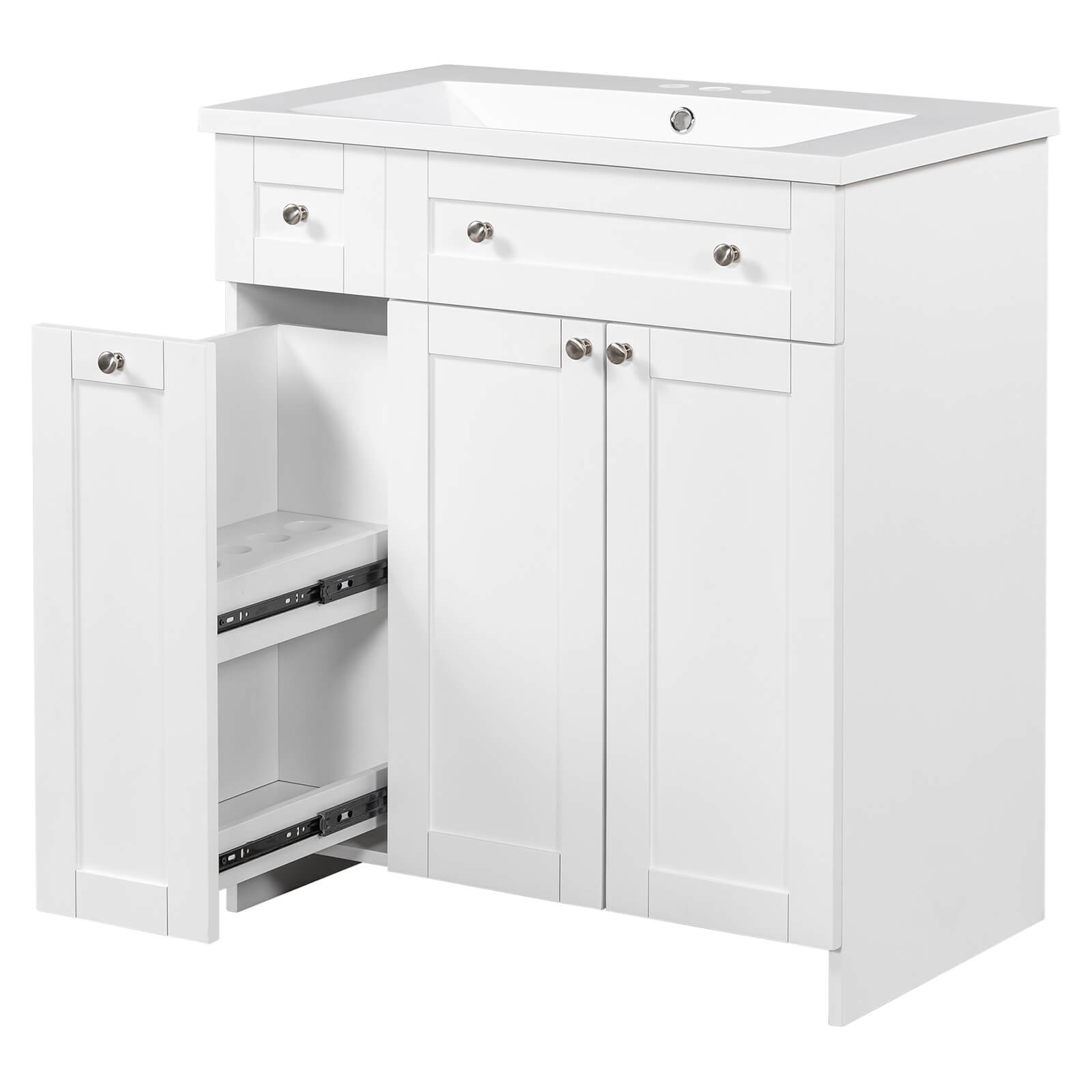 Versatile bathroom vanity suitable for all decor styles