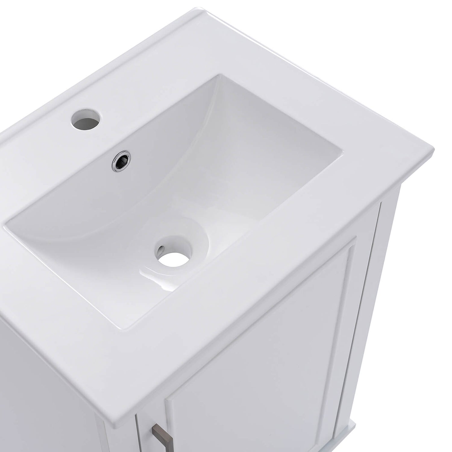 Versatile white bathroom vanity for maximizing space