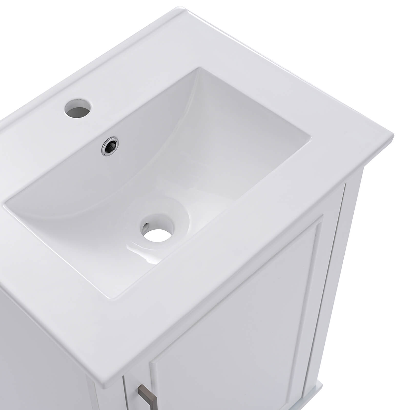 Versatile white bathroom vanity for maximizing space
