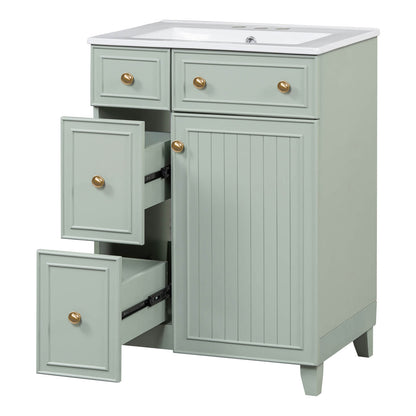 Vintage-inspired small vanity design with modern touch