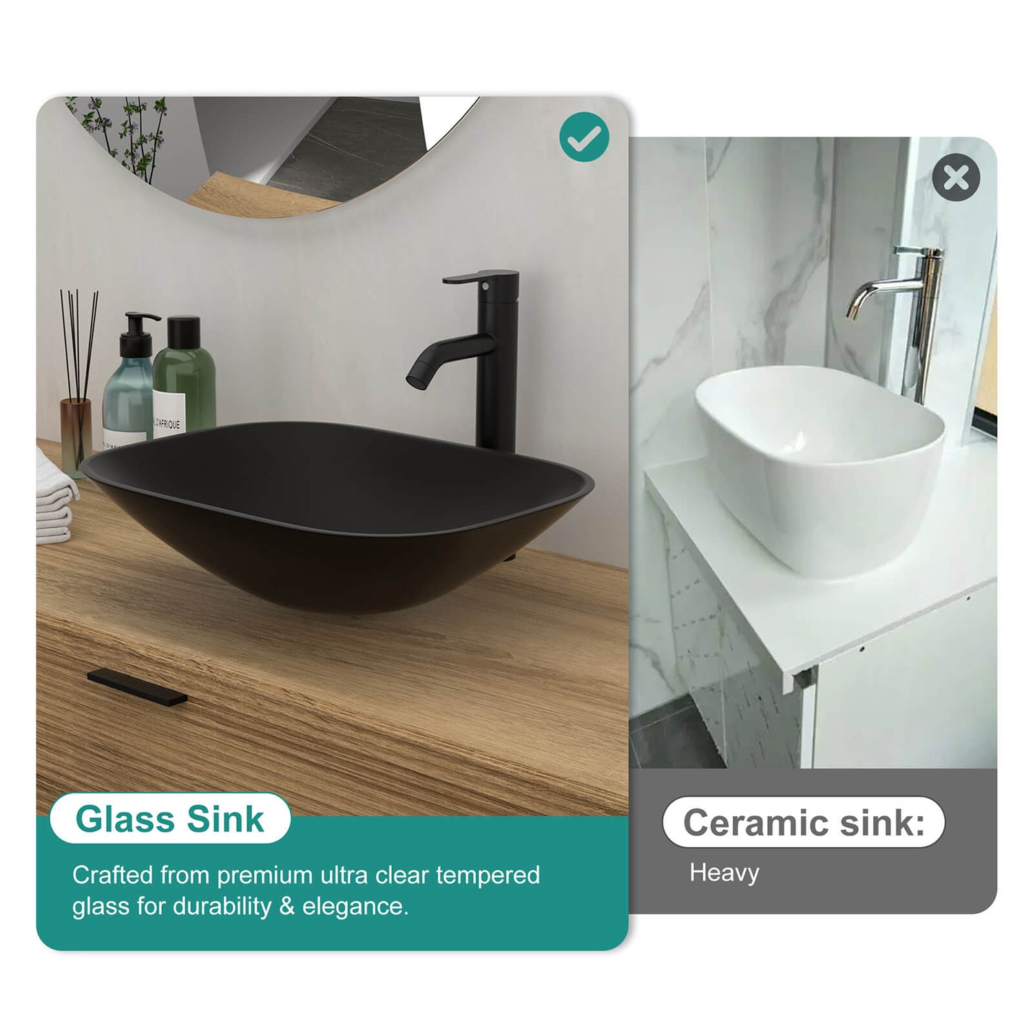 W1243GTP247443 compared with traditional ceramic sinks