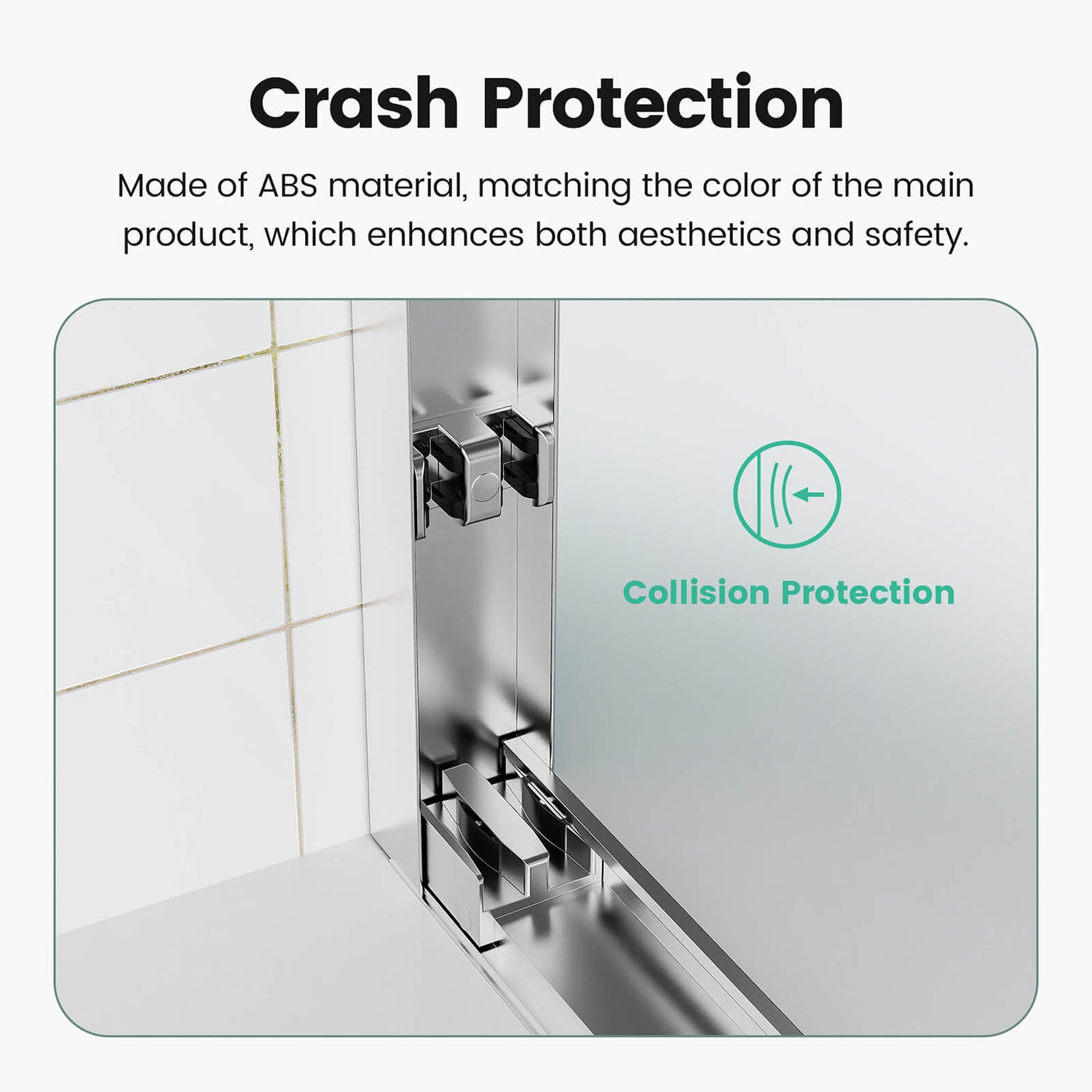 W1552GTP175007 Shower Door Anti collision Protection Instructions