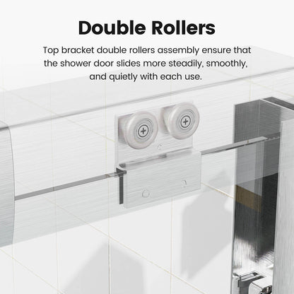 W1552GTP221562 shower door double roller design