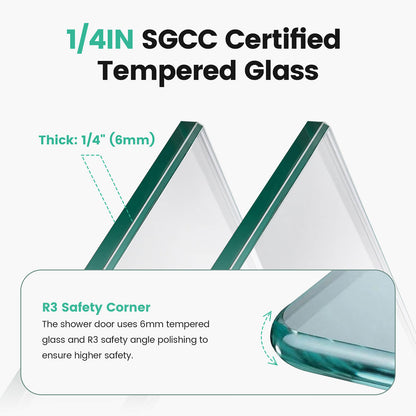 W1552GTP221562 shower door glass material description