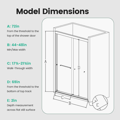W1552GTP221563 shower door size specifications instructions