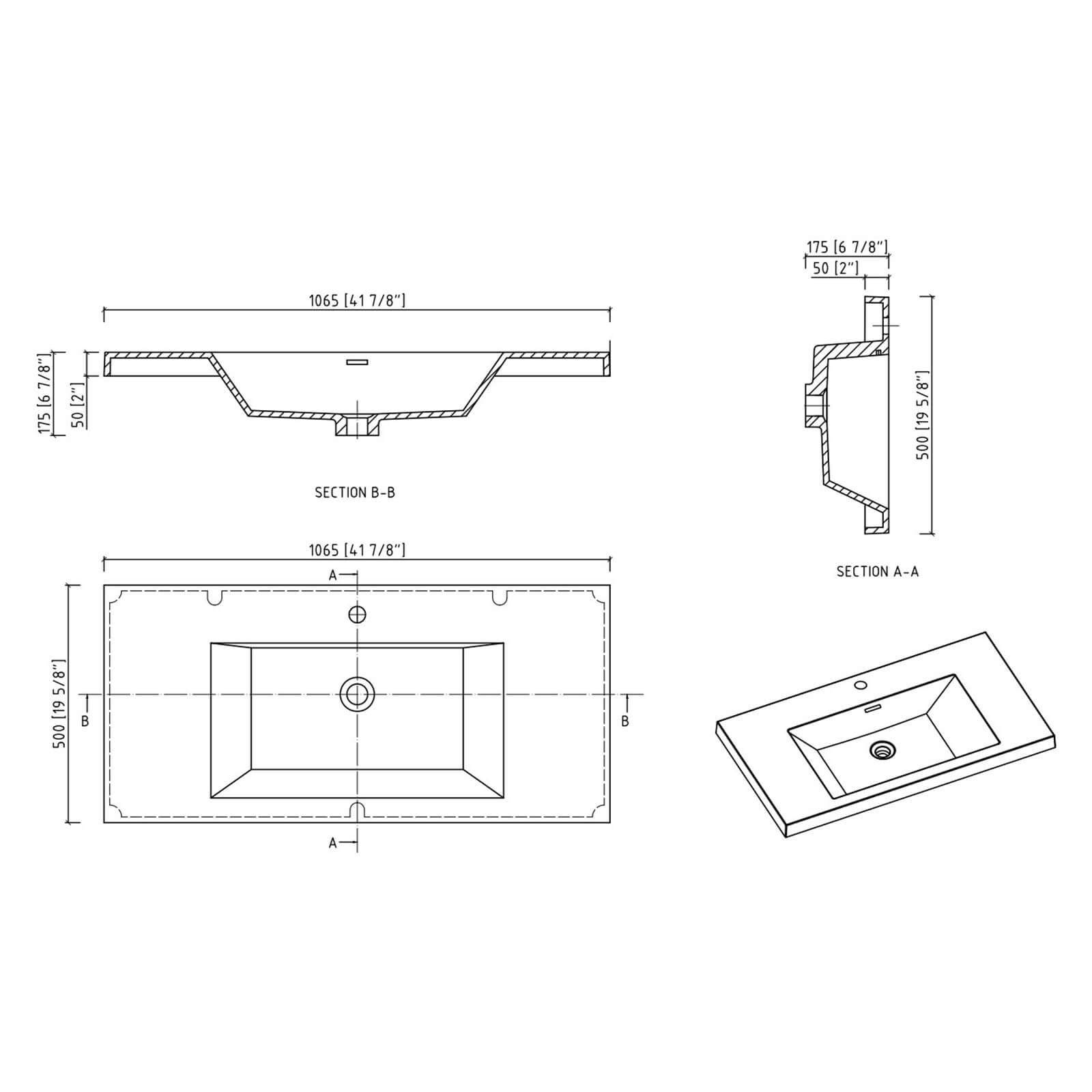 W1573GTP155847 Bathroom Vanity Countertop Dimensions Specifications
