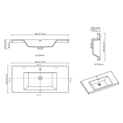 W1573GTP155847 Bathroom Vanity Countertop Dimensions Specifications
