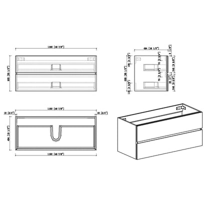 W1573GTP155848 Bathroom vanity cabinet dimensions and specifications