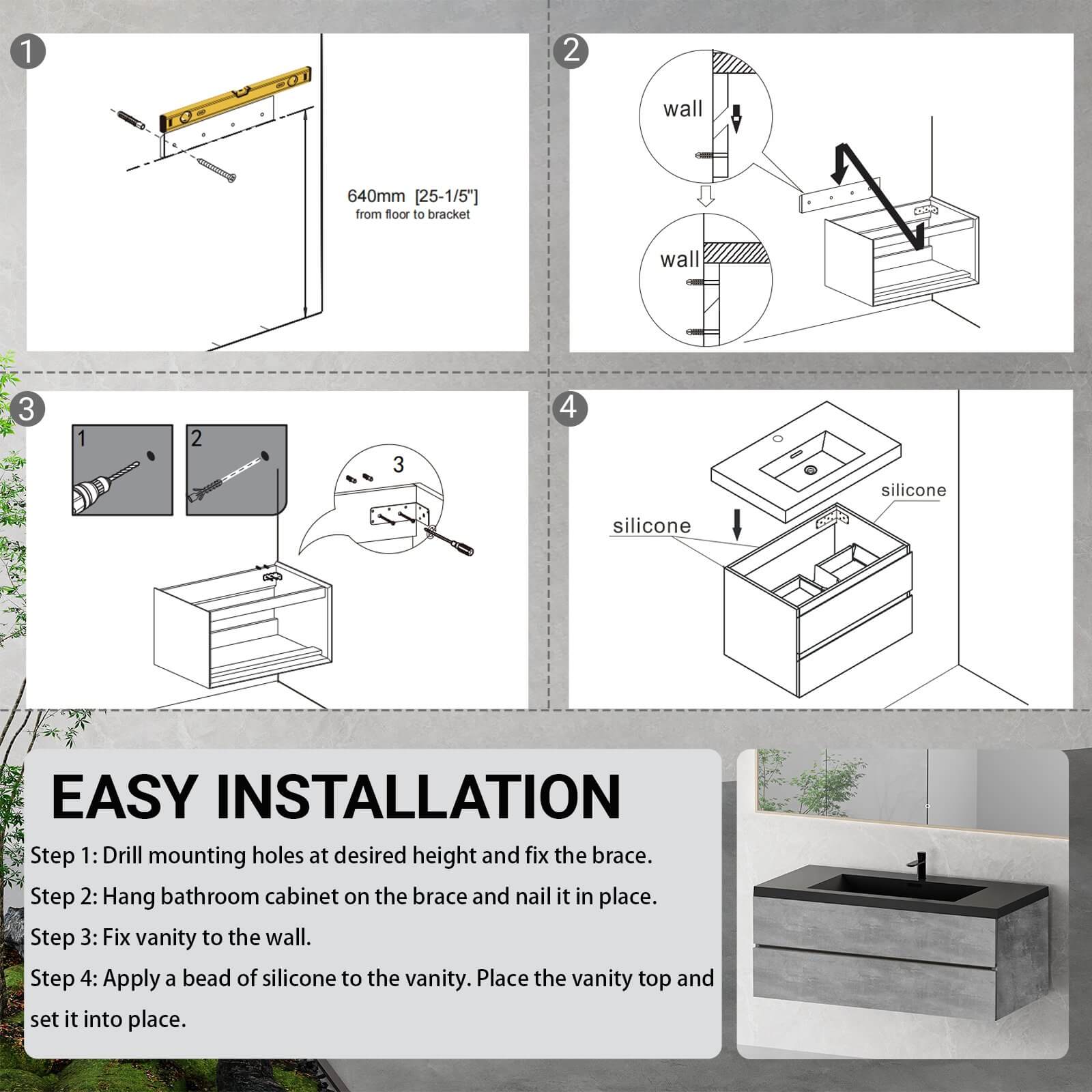 W1573GTP155848 Bathroom vanity installation diagram