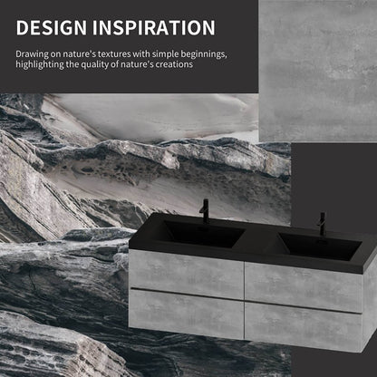 W1573GTP155849 Bathroom Vanity Grey Finish Description